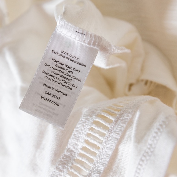 NWT: Talbots Lightweight Embroidered Tassel Tie Top; Women's; White; Plus X - Picture 7 of 10